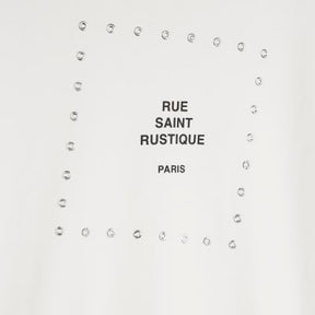White Short Sleeve Eyelet T-Shirt