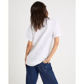 White Short Sleeve Fig Print T-shirt