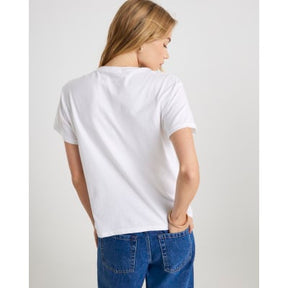 White Short Sleeve Flower T-shirt