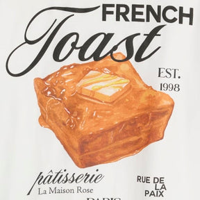 White Short Sleeve French Toast T-shirt