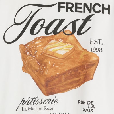 White Short Sleeve French Toast T-shirt