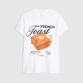 White Short Sleeve French Toast T-shirt
