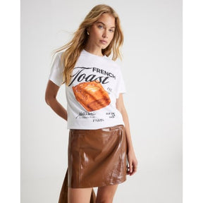 White Short Sleeve French Toast T-shirt
