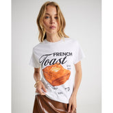 White Short Sleeve French Toast T-shirt
