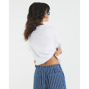 White Short Sleeve Mykonos Print T-shirt