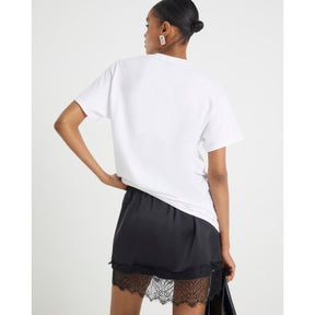White Short Sleeve NYC Diamante T-shirt