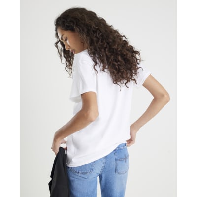 White Short Sleeve Paris Lipstick T-shirt