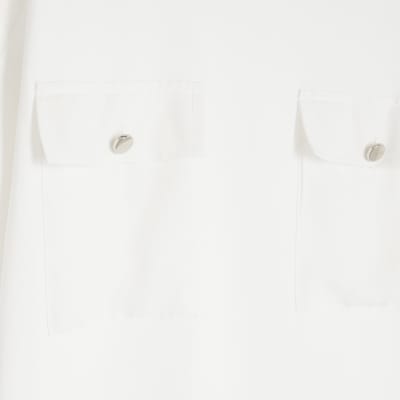 White Short Sleeve Pocket Utility T-shirt