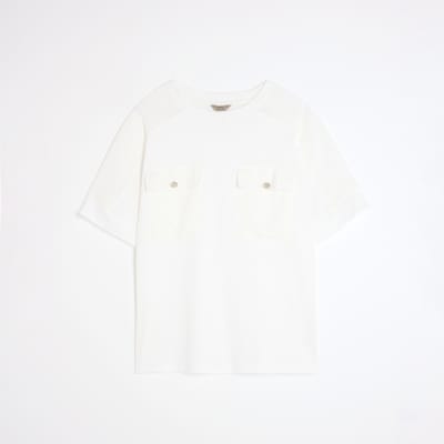 White Short Sleeve Pocket Utility T-shirt