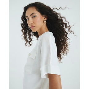 White Short Sleeve Pocket Utility T-shirt