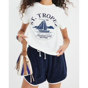 White Short Sleeve St Tropez T-shirt