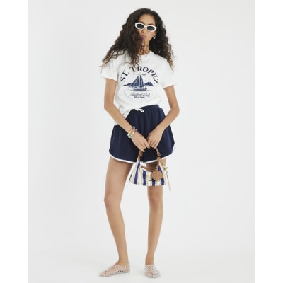 White Short Sleeve St Tropez T-shirt