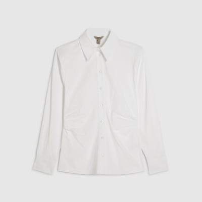 White Shoulder Pad Shirt