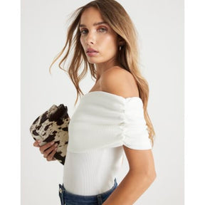 White Sleeveless Asymmetric Drape Top