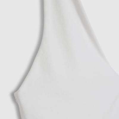 White Sleeveless Cotton Bodysuit