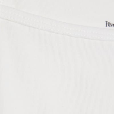 White Sleeveless Cotton Tank Top
