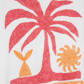 White St Tropez Embroidered T-Shirt