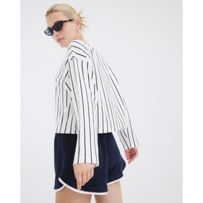 White Stripe Long Sleeve Top