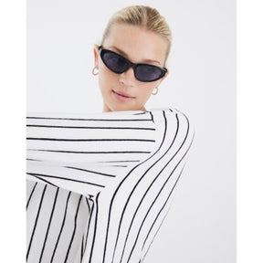 White Stripe Long Sleeve Top