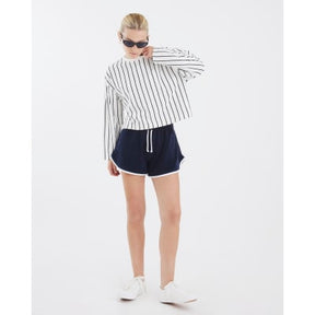 White Stripe Long Sleeve Top