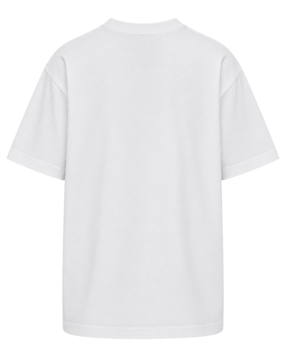 White t-shirt with Mcqueen Graffiti print