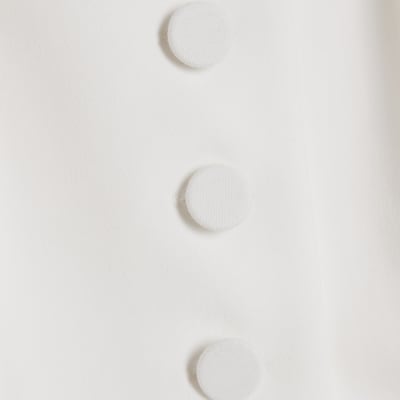 White Tailored Button Up Top