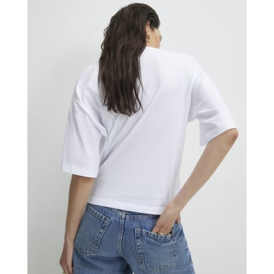 White Twist Hem T-Shirt
