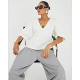 White V Neck T-Shirt
