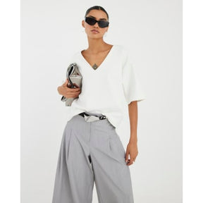 White V Neck T-Shirt