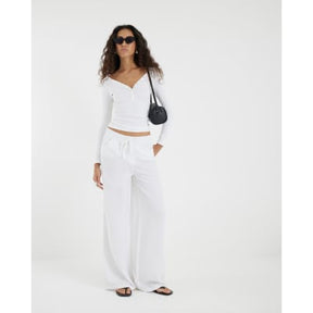 White Wide Leg Pyjama Jeans