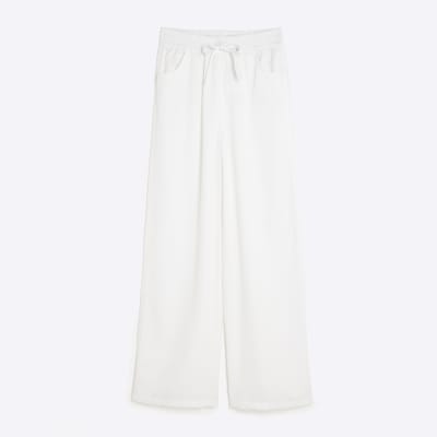 White Wide Leg Pyjama Jeans