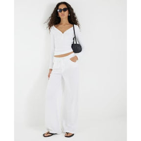 White Wide Leg Pyjama Jeans