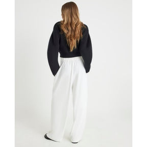 White Wide Leg Trousers
