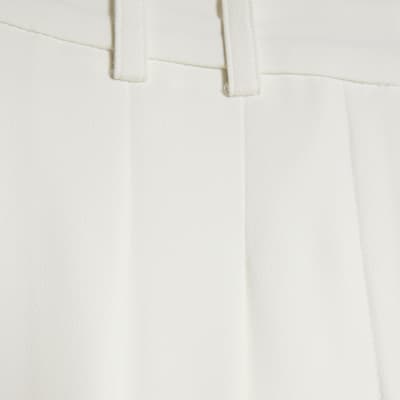 White Wide Leg Trousers