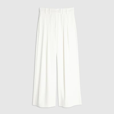 White Wide Leg Trousers
