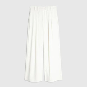 White Wide Leg Trousers