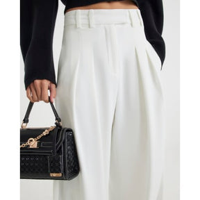 White Wide Leg Trousers