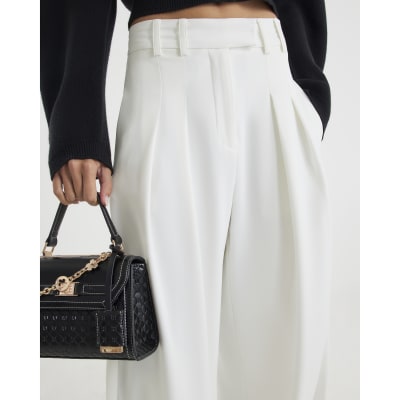 White Wide Leg Trousers