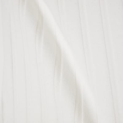 White Wide Ribbed V-Neck Tank Top