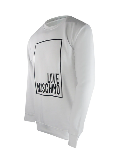 Love Moschino Iconic Box Logo White Sweatshirt