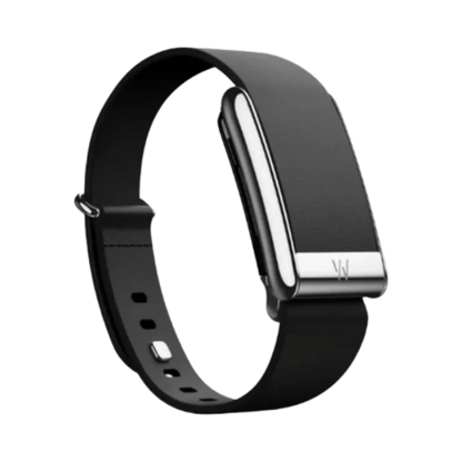 Whoop 5.0 Leatherluxe Tapered Black with Titanium Band (12 Month Peak Subscription Included)