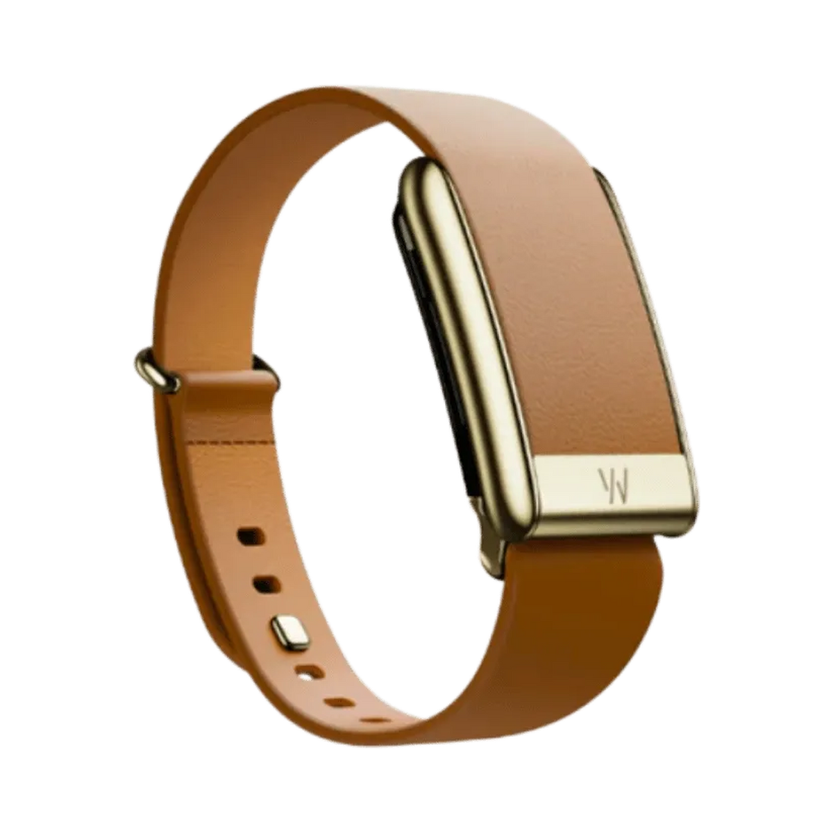 Whoop 5.0 Leatherluxe Tapered Camel with Gold Band (12 Month Peak Subscription Included)