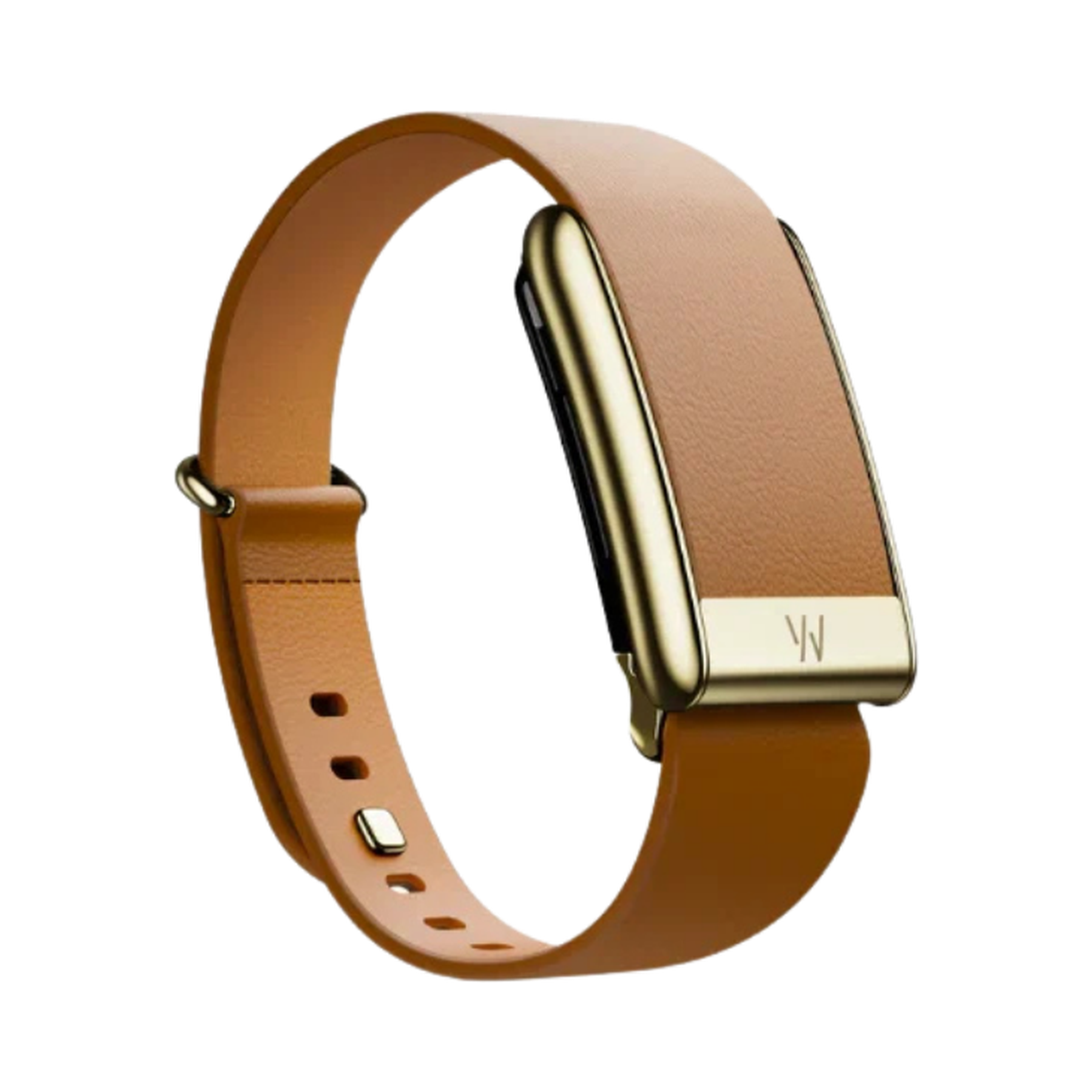 Whoop 5.0 Leatherluxe Tapered Camel with Gold Band (12 Month Peak Subscription Included)