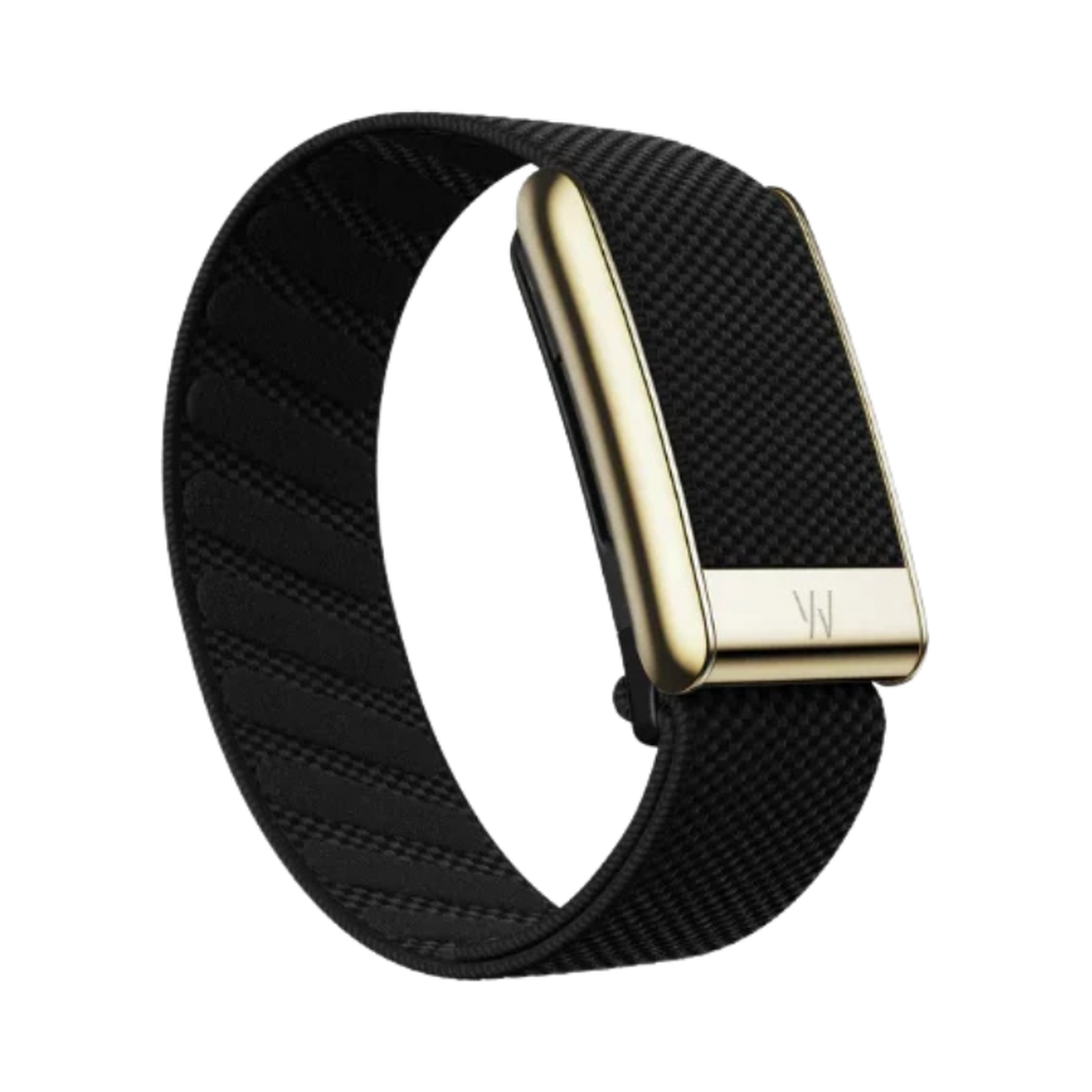 Whoop 5.0 Superknit Luxe Obsidian with Gold Band (12 Month Peak Subscription Included)