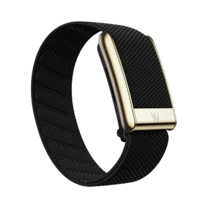 Whoop 5.0 Superknit Luxe Obsidian with Gold Band (12 Month Peak Subscription Included)