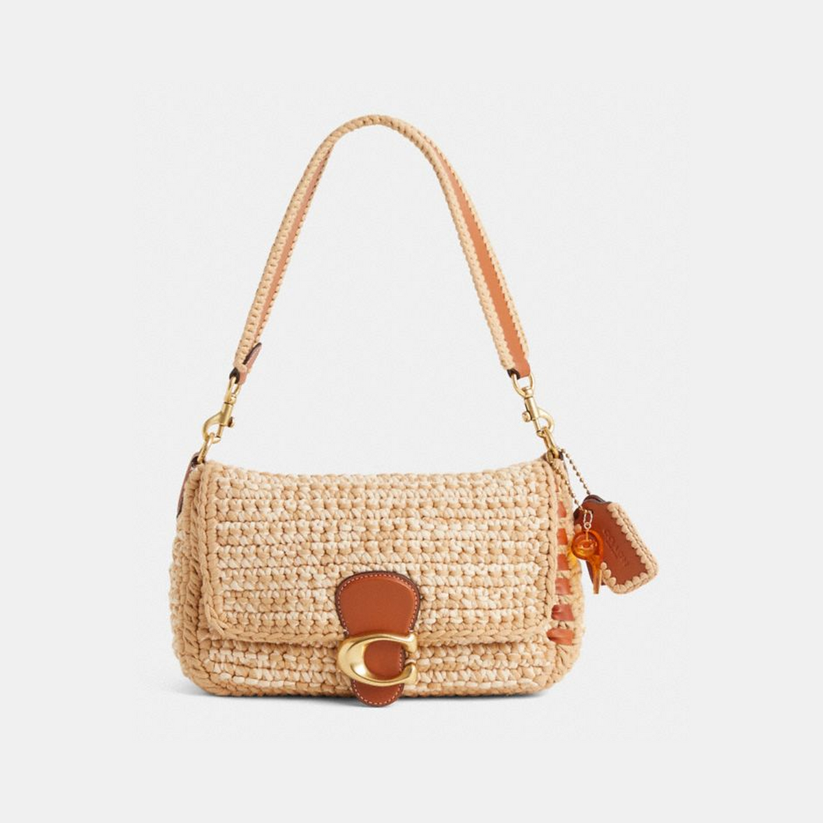 Custom Soft Tabby Shoulder Bag With Crochet