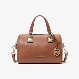 Grayson Small Pebbled Leather Duffel Crossbody Bag
