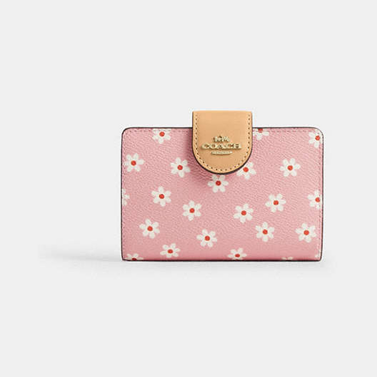 Medium Corner Zip Wallet With Floral Print