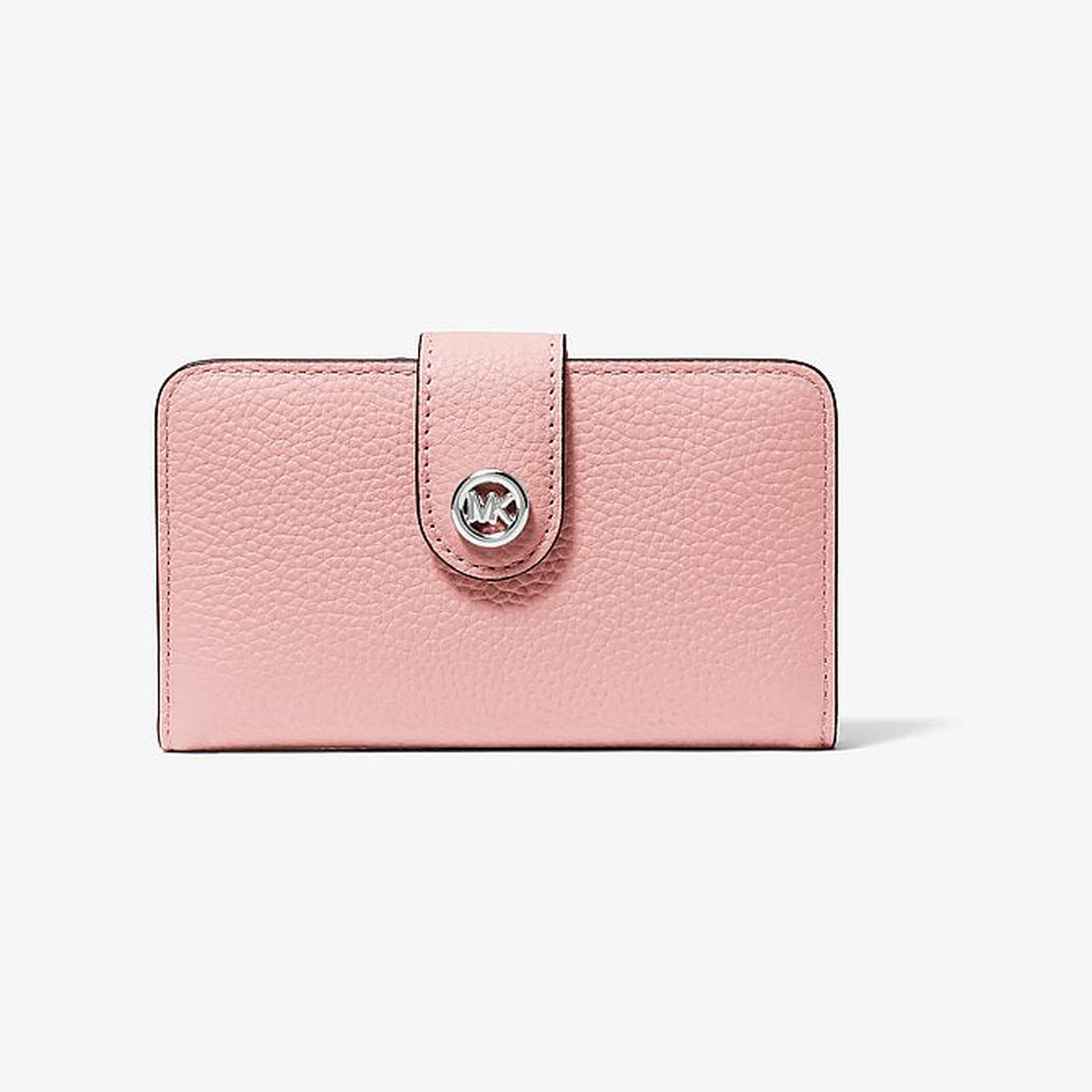 MK Pop Charm Medium Pebbled Leather Wallet