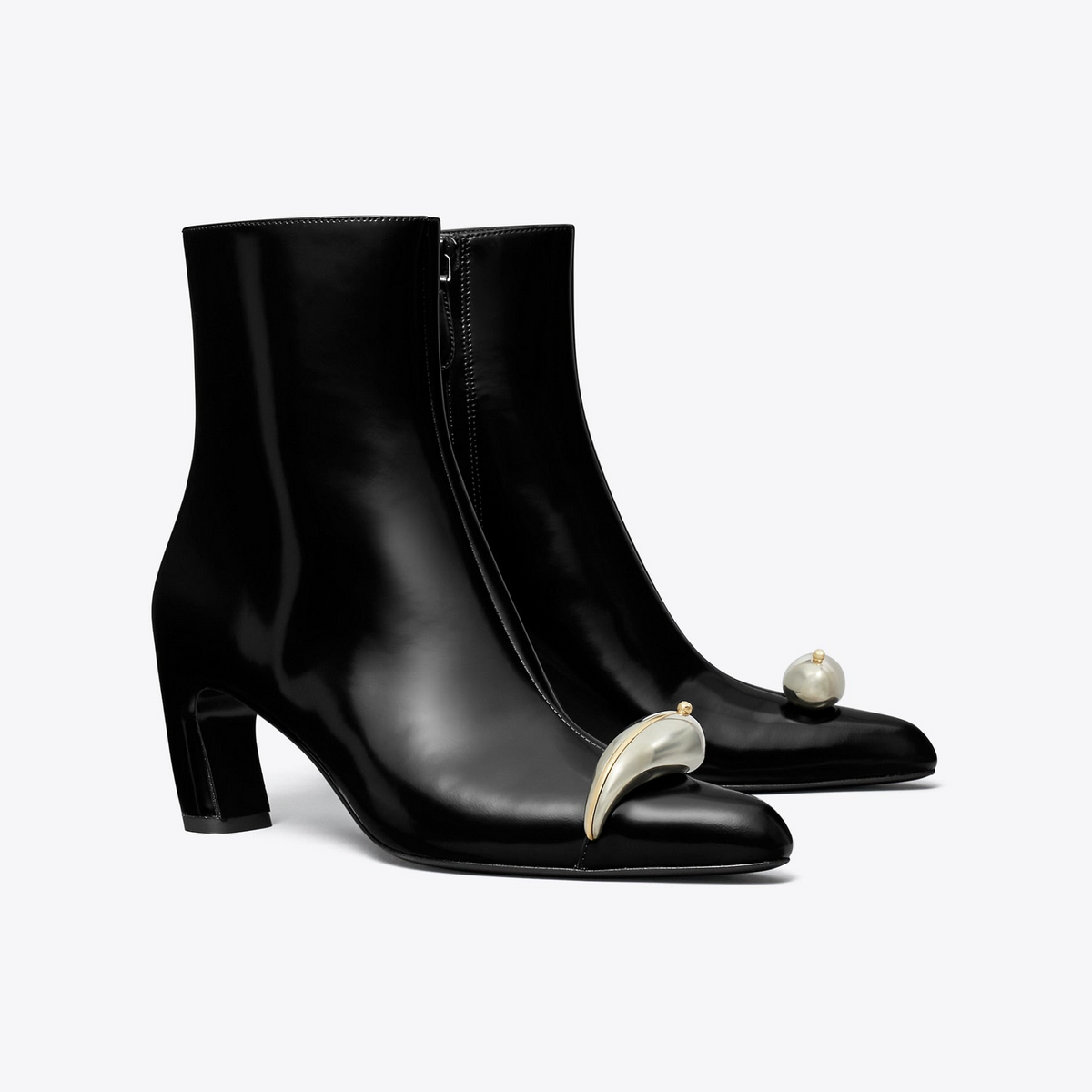 Pierced Heeled Ankle Boot